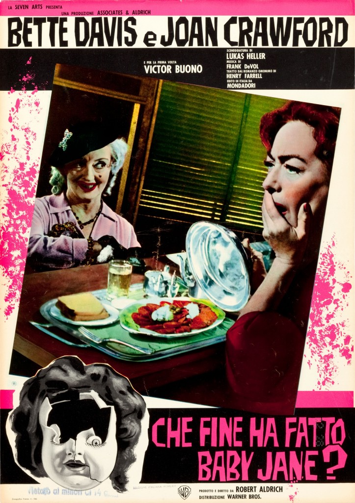 Bette Davis and Joan Crawford in WHATEVER HAPPENED TO BABY JANE, Italian fotobusta