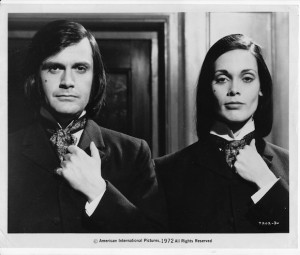 Martine Beswick with Ralph Bates in DR JEKYLL AND SISTER HYDE
